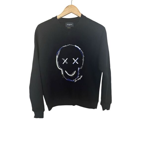 THE KOOPLES Black Crewneck Sweatshirt. 100% Viscose Shell - Picture 1 of 10